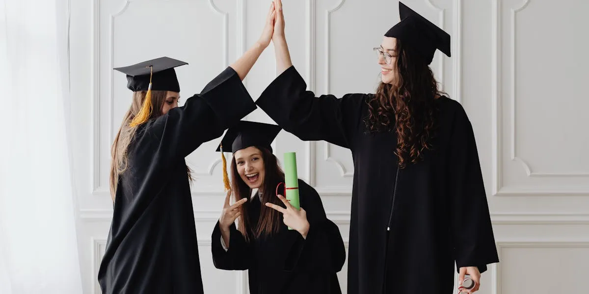 Graduates celebrating their achievement